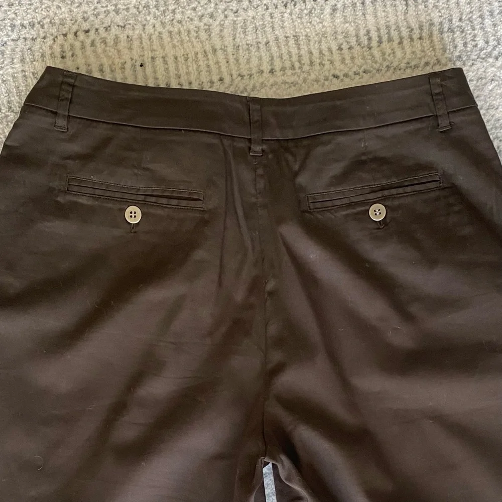 Chico's Brown Bermuda Shorts Tailored Flat-Front Design